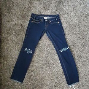 True Religion dark wash jeans.
